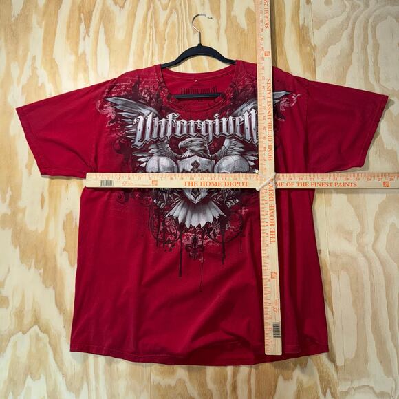 Vintage Y2K unforgiven brand grunge skull eagle cross tshirt - Picture 4 of 4